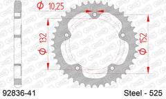 Corona AFAM 92836-41 in acciaio passo 525 MV AGUSTA BRUTALE 1000 RR 2021