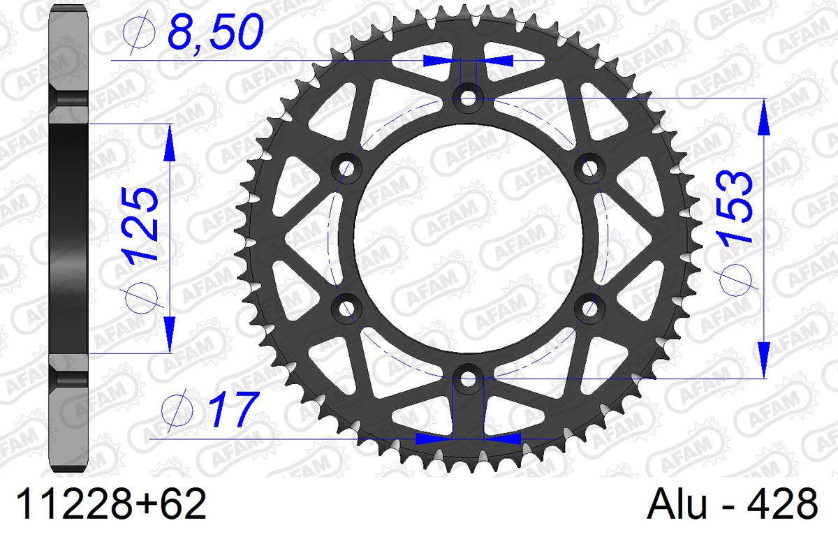 Corona AFAM 11228+62 in all. passo 428 HM-HONDA CRE F X 125 RR 4T 2010