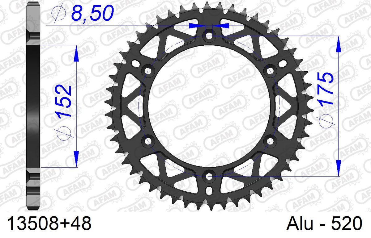 Corona AFAM 13508+48 in all. passo 520 YAMAHA WR 125 1998