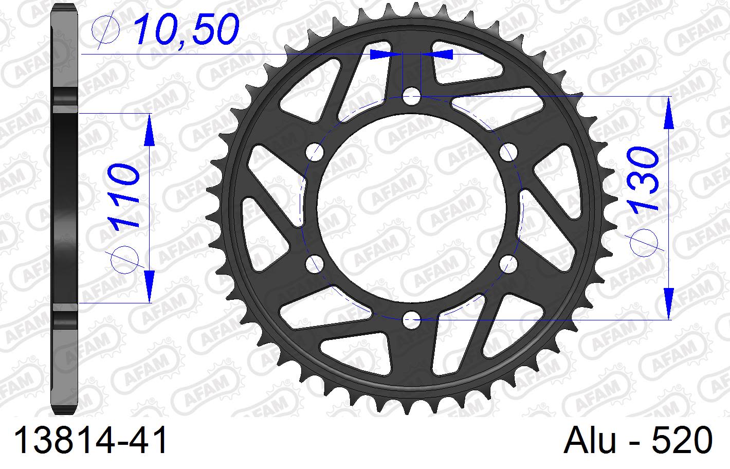 Corona AFAM 13814-41 in all. passo 520 YAMAHA YZF-R1 S 1000 2016  -2022  