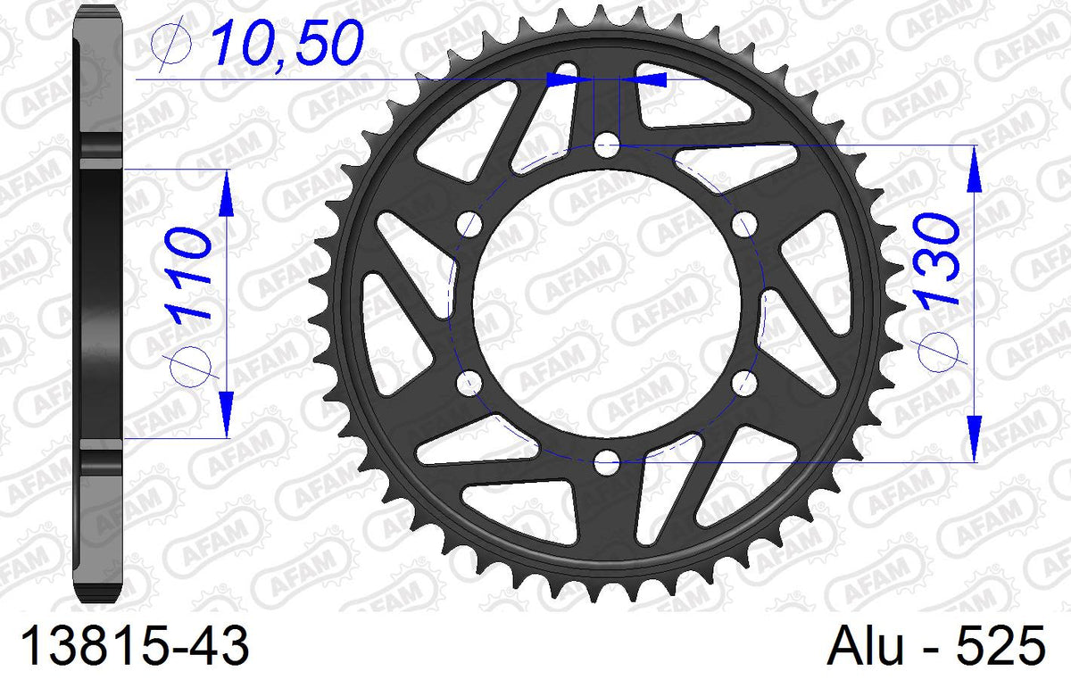 Corona AFAM 13815-43 in all. passo 525 SUZUKI GSX-R 600 2011  -2017  