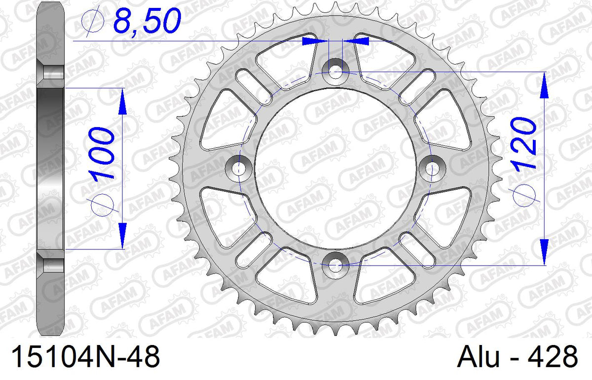 Corona AFAM 15104N-48 in all. passo 428 SUZUKI RM 80 1989  -2001  