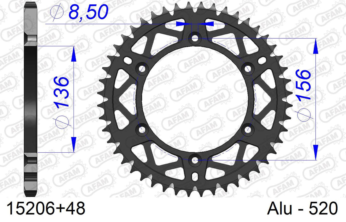 Corona AFAM 15206+48 in all. passo 520 BETA RR 400 ENDURO 2010  -2011  