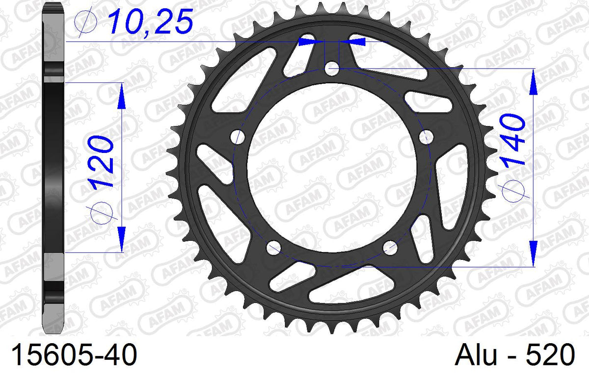 Corona AFAM 15605-40 in all. passo 520 SUZUKI SV 1000 N 2003  -2007  