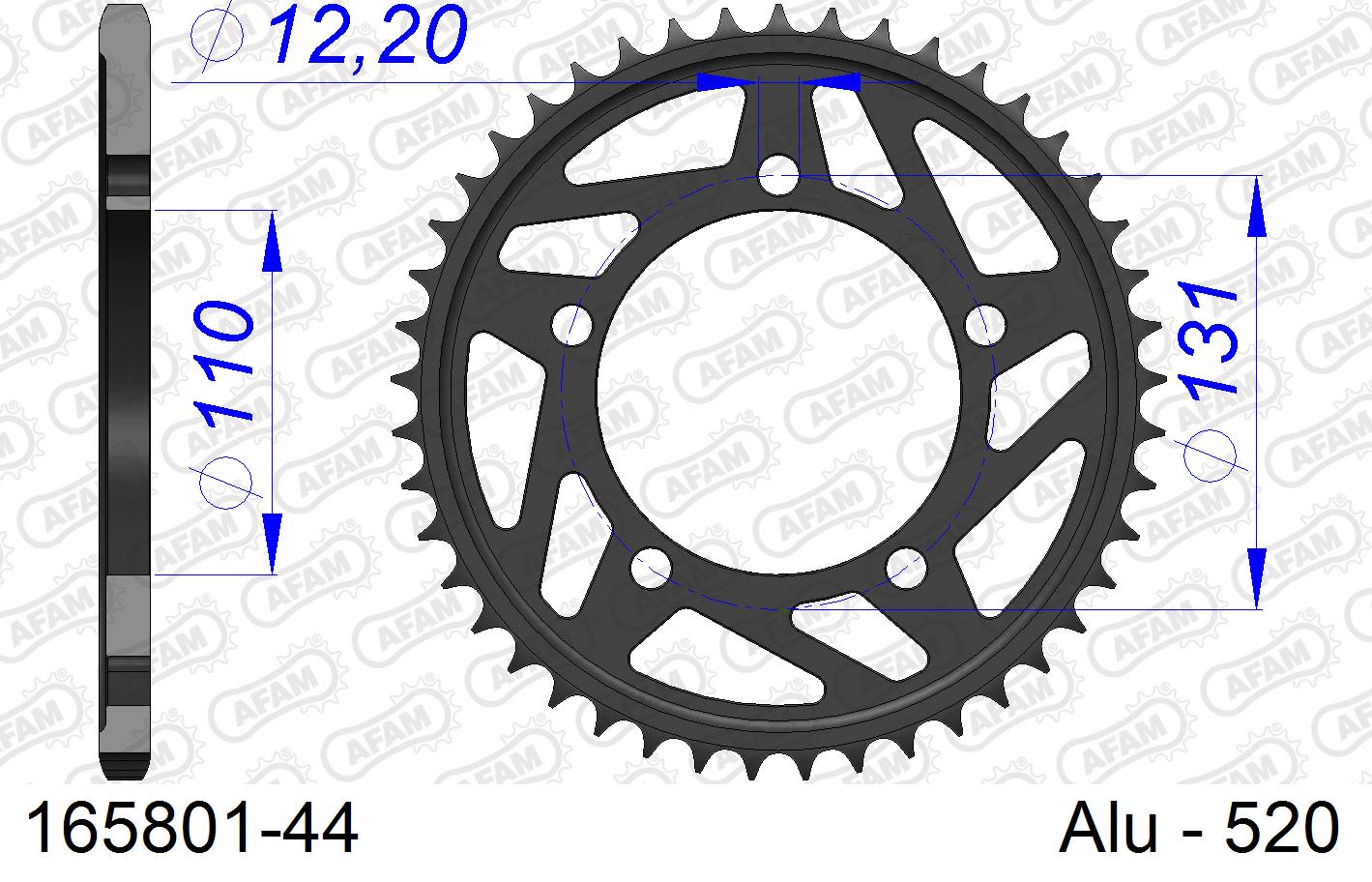 Corona AFAM 165801-44 in all. passo 520 BMW S 1000 RR 2009  -2011  