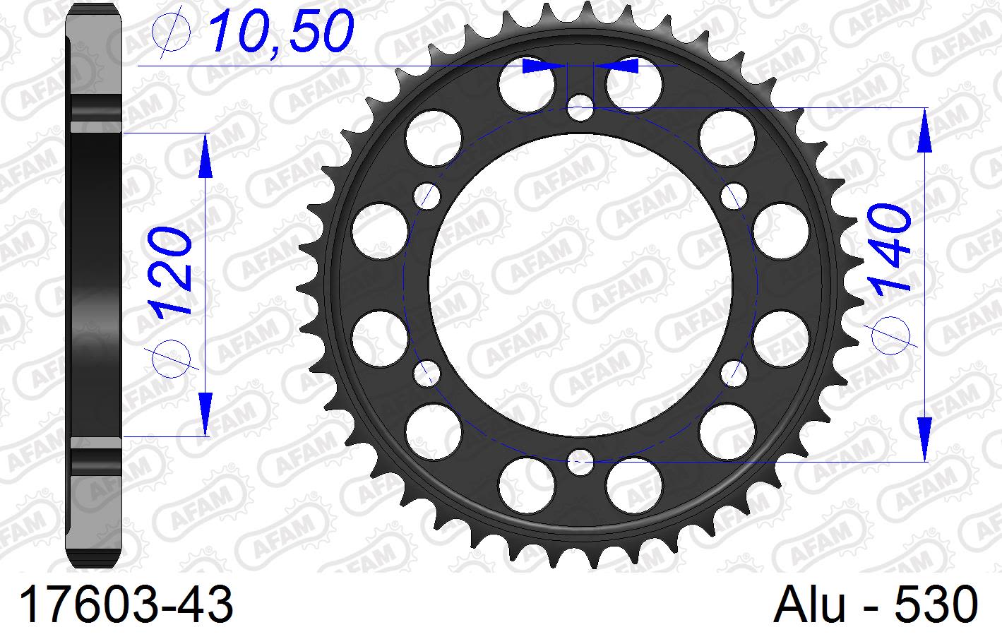 Corona AFAM 17603-43 in all. passo 530 SUZUKI GSX-R 750 1996  -1997  