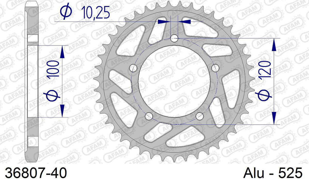 Corona AFAM 36807-40 in all. passo 525 APRILIA RSV4 1000 FACTORY 2009  -2010  