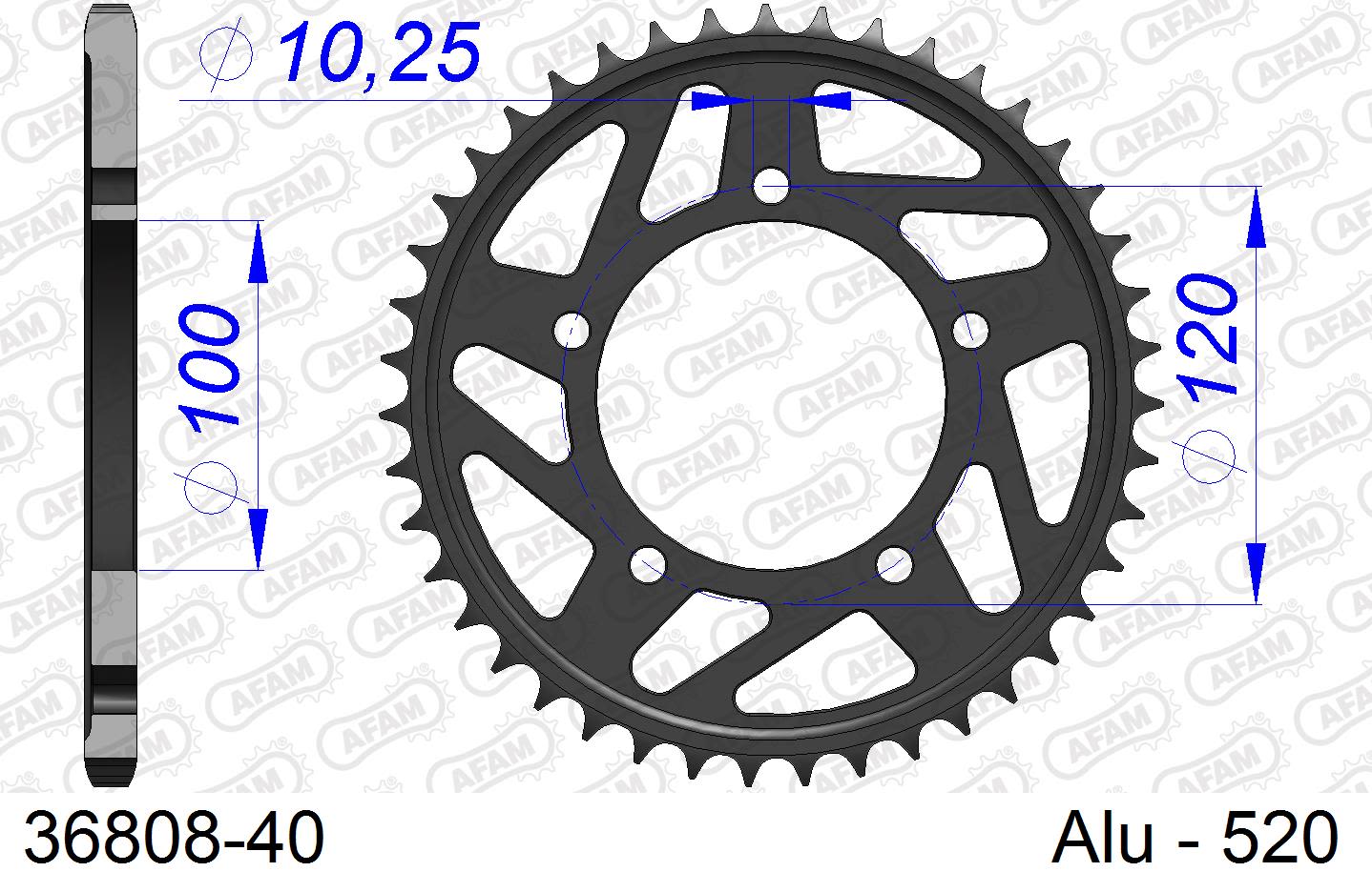 Corona AFAM 36808-40 in all. passo 520 APRILIA RSV4 1000 FACTORY 2009  -2010  