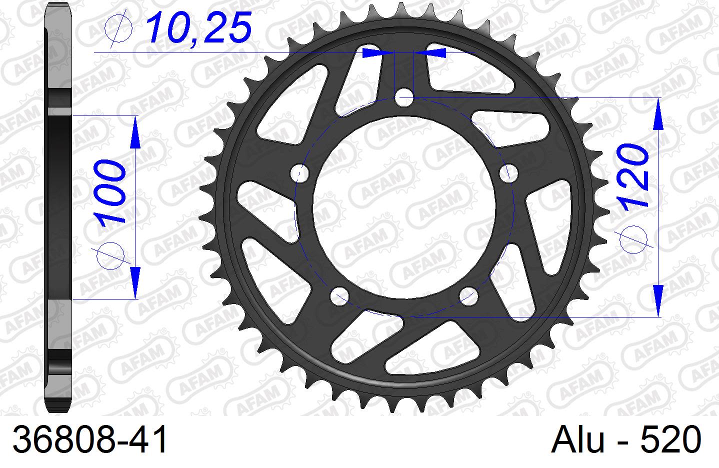 Corona AFAM 36808-41 in all. passo 520 APRILIA RSV4 1000 RF RACING FACTORY 2015  -2018  