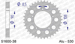 Corona AFAM 51600-38 in all. passo 530 DUCATI 900 SD DARMAH 1977  -1979  