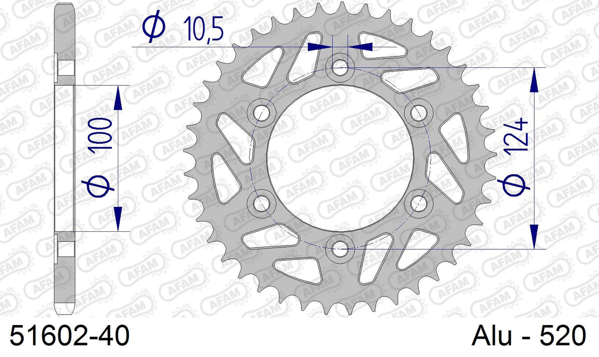 Corona AFAM 51602-40 in all. passo 520 DUCATI 750 IE SUPERSPORT 1999  -2002  