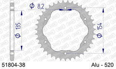 Corona AFAM 51804-38 in all. passo 520 DUCATI 1098 2007  -2008  