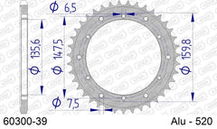 Corona AFAM 60300-39 in all. passo 520 FANTIC 245 TRIAL 1989