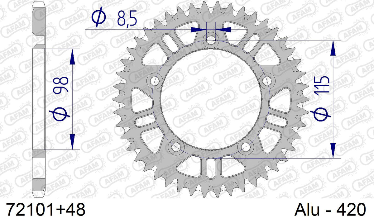 Corona AFAM 72101+48 in all. passo 420 GAS-GAS MC 65 2021  -2023  