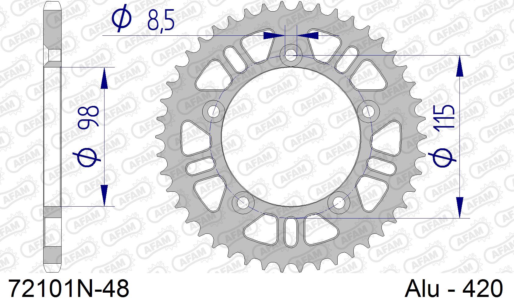 Corona AFAM 72101N-48 in all. passo 420 GAS-GAS MC 65 2021  -2023  