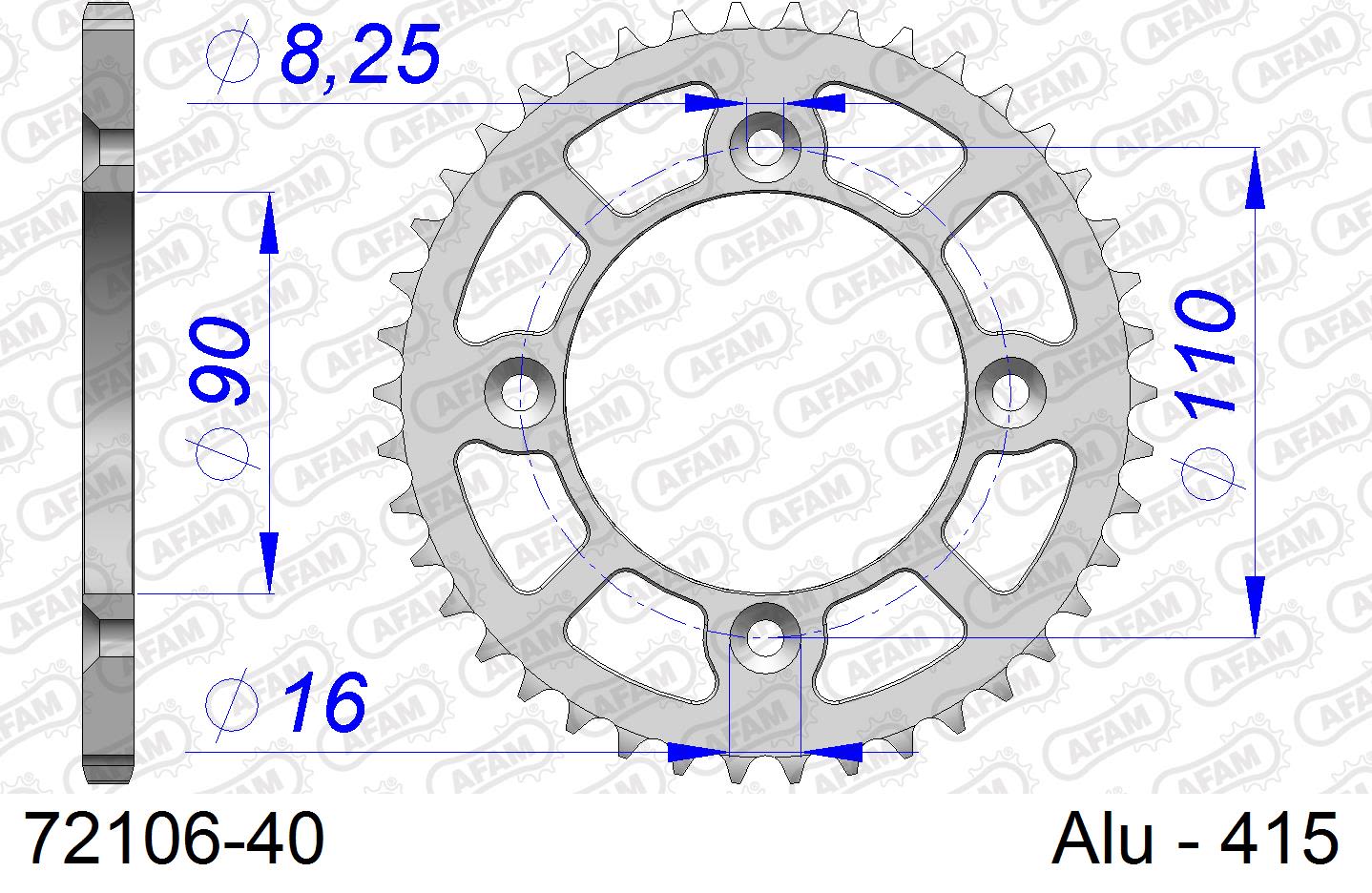 Corona AFAM 72106-40 in all. passo 415 HUSQVARNA TC 50 2017  -2023  