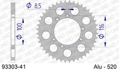 Corona AFAM 93303-41 in all. passo 520 GAS-GAS JT 25 CONTACT 1993  -1994  