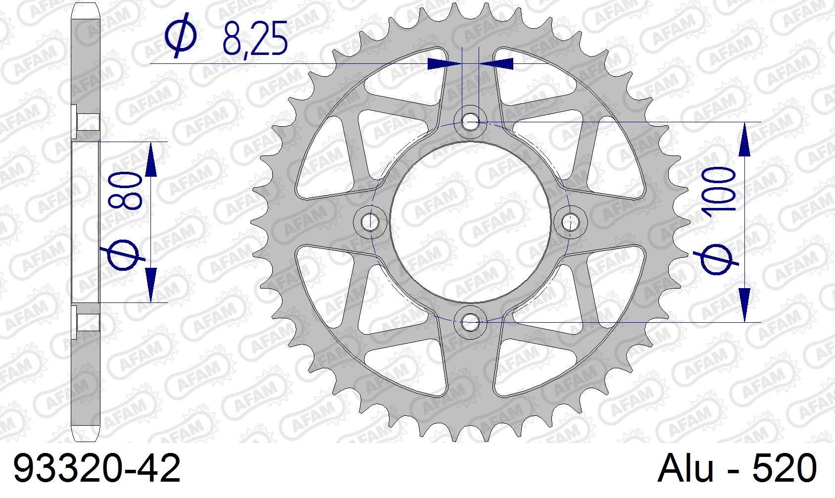 Corona AFAM 93320-42 in all. passo 520 BETA EVO 200 2011  -2022  