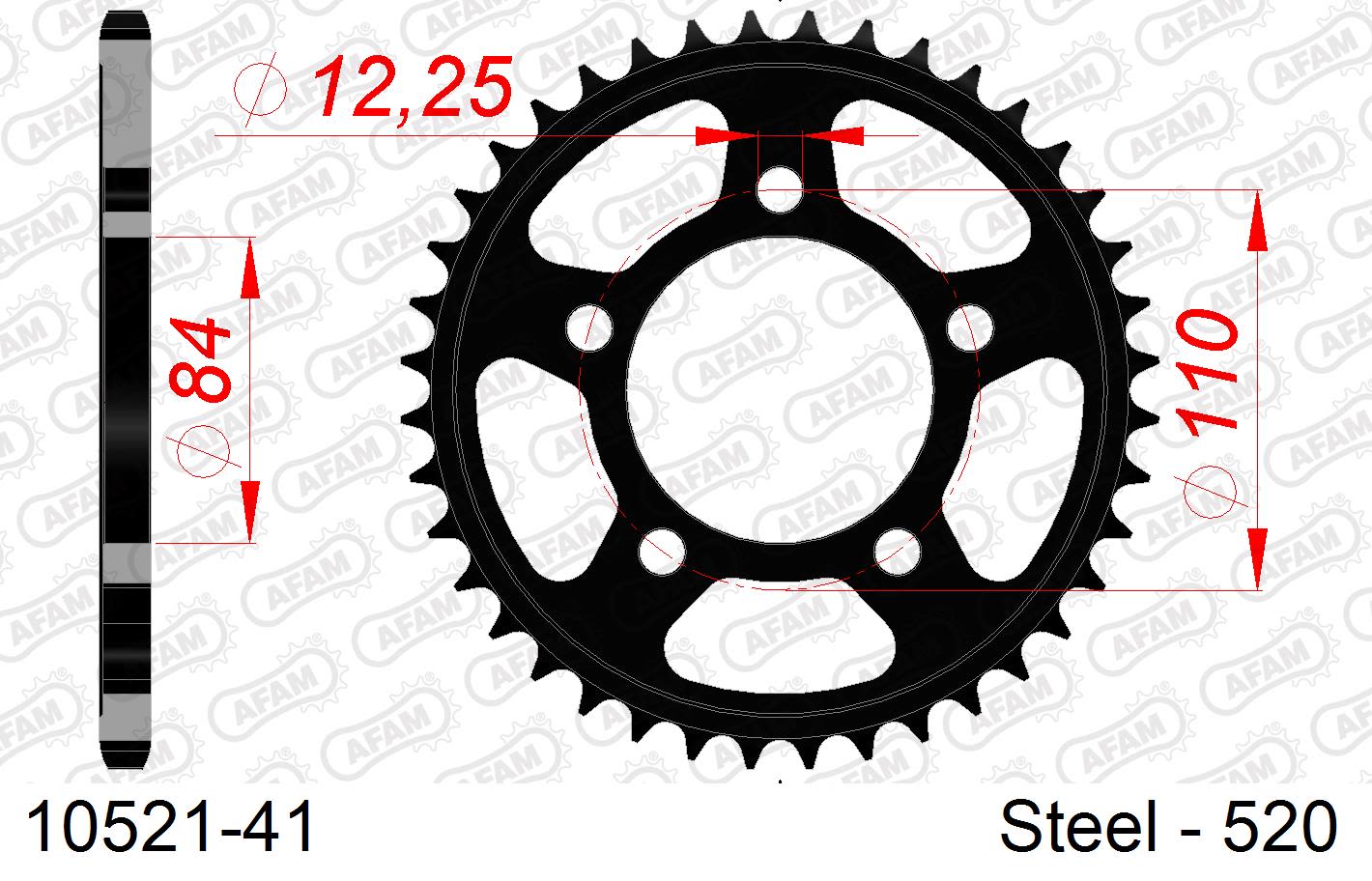 Corona AFAM 10521-41 In Acc  Passo 520 HONDA CB 500 F N 2022  -2023  