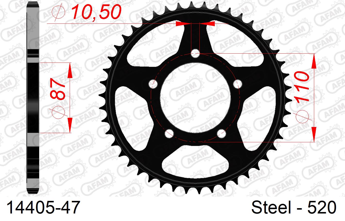 Corona AFAM 14405-47 In Acc  Passo 520 SUZUKI DL 250 A V-STROM L7,L8,L9,MO 2017  -2020  