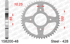 Corona AFAM 158200-48 In Acc  Passo 428 SYM VF 185 ABS 2019