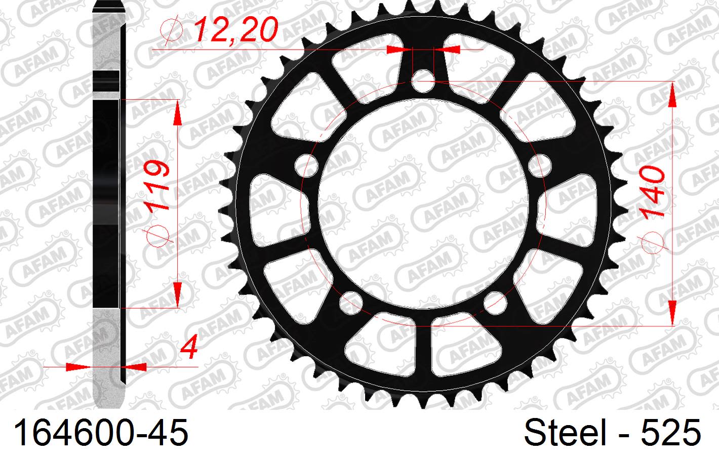 Corona AFAM 164600-45 In Acc  Passo 525 BMW S 1000 R 2021  -2022  