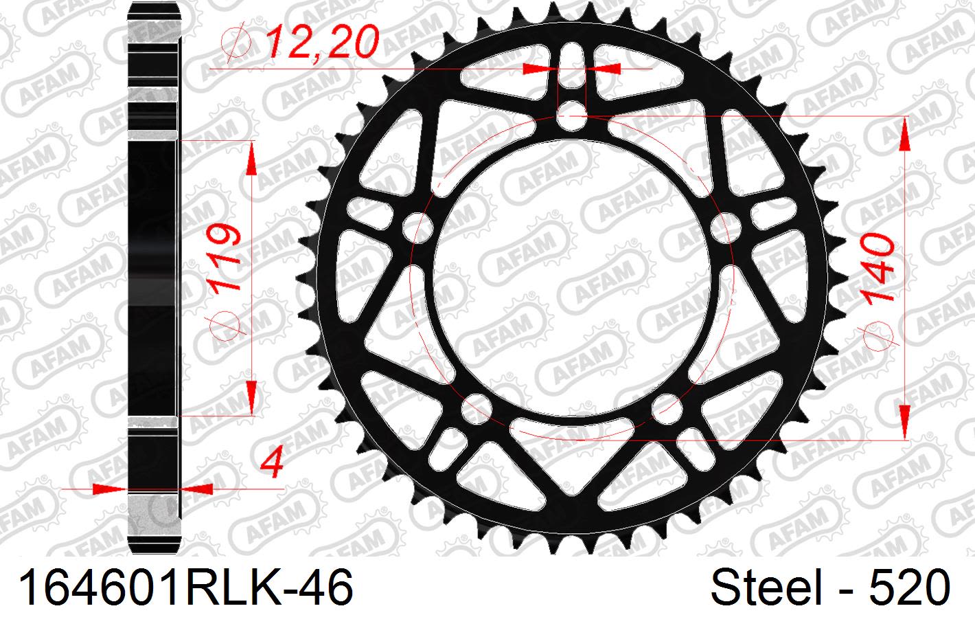 Corona AFAM 164601Rlk-46 In Acc  Passo 520 BMW M 1000 RR 2021  -2022  