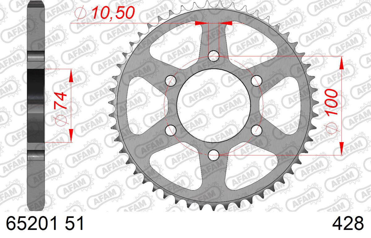 Corona AFAM 65201-51 In Acc  Passo 428 HYOSUNG GV 125 S AQUILA BOBBER 2019