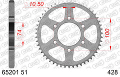 Corona AFAM 65201-51 In Acc  Passo 428 HYOSUNG GV 125 S AQUILA BOBBER 2019