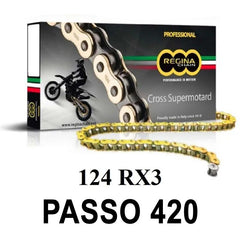 Catena 124RX3 132 maglie passo 420 - Oro