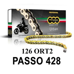 Catena 126ORT2 130 maglie passo 428 - Oro DERBI GPR 125 NUDE 2004  -2008  