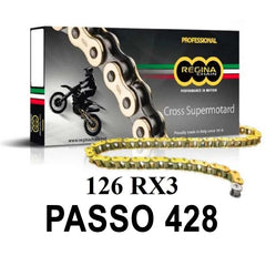 Catena 126RX3 120 maglie passo 428 - Oro