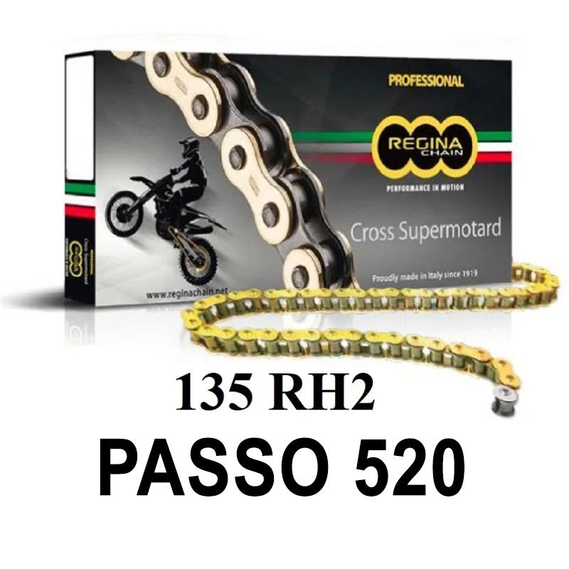 Catena 135RH2 106 maglie passo 520 - Oro GILERA 125 XR1/XR2 1989