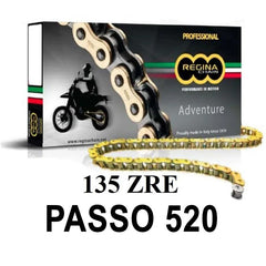 Catena 135ZRE 102 maglie passo 520 - Oro HONDA XL 250 R 1984  -1987  