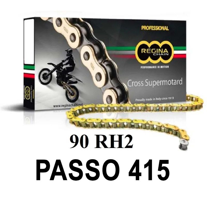 Catena 90RH2 110 maglie passo 415 - Oro