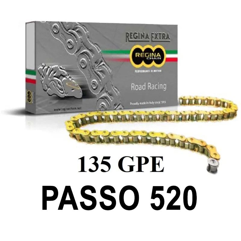 Catena 135GPE 124 maglie passo 520 - Oro