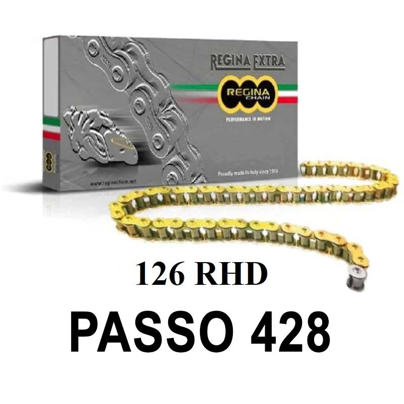 Catena 126RHD 130 maglie passo 428 - Oro HYOSUNG GV 125 S AQUILA BOBBER 2019