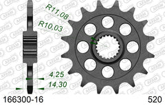 Pignone AFAM 166300-16 passo 520 BMW G 310 GS 2016  -2022  