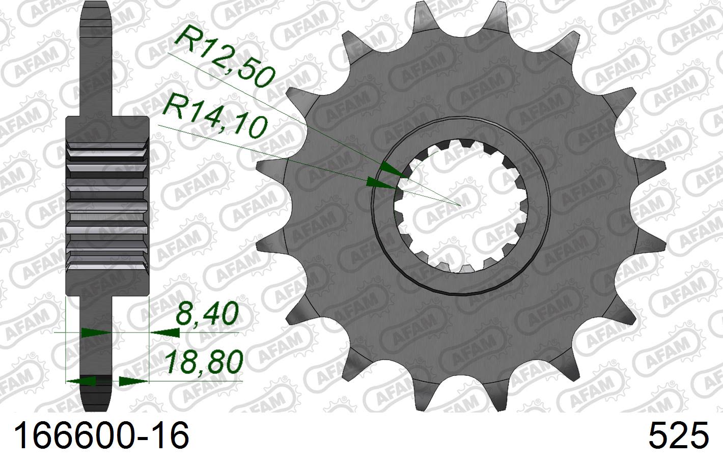 Pignone AFAM 166600-16 passo 525 BMW F 800 GS 2006  -2018  