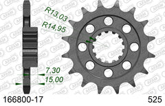 Pignone AFAM 166800-17 passo 525 BMW M 1000 RR 2021  -2022  