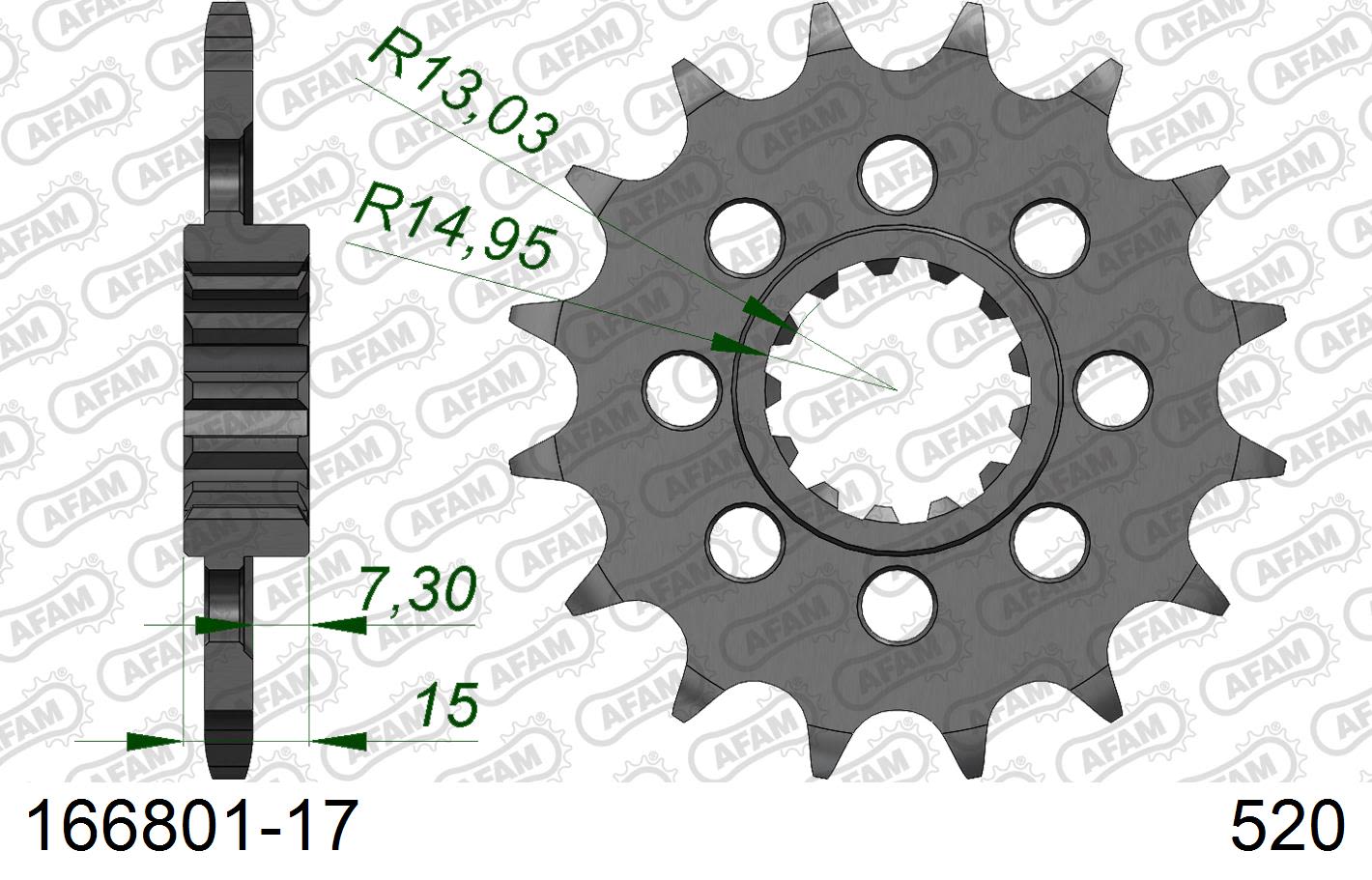 Pignone AFAM 166801-17 passo 520 BMW HP4 RACE 1000 2017  -2018  