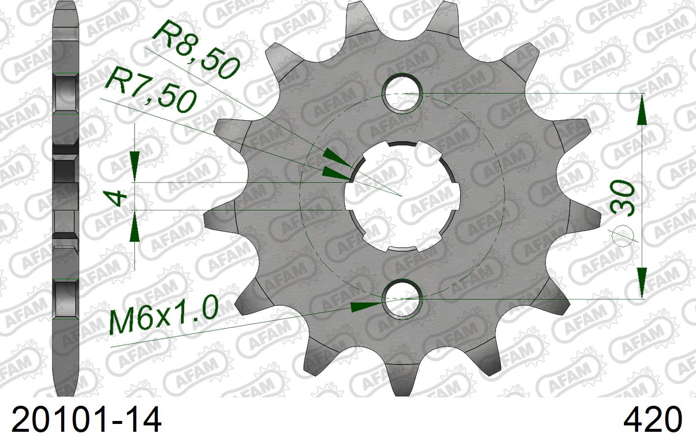 Pignone AFAM 20101-14 passo 420 HONDA ANF 125 INNOVA 2003  -2011  