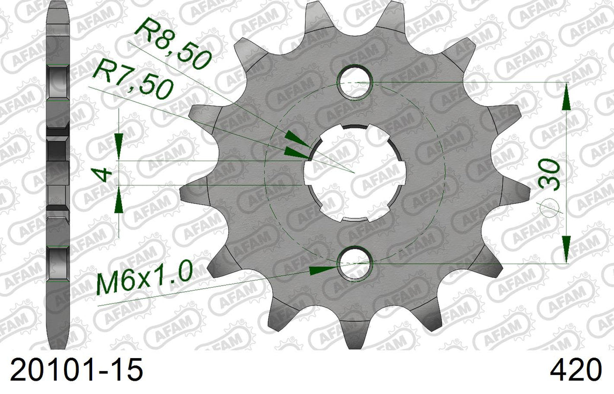 Pignone AFAM 20101-15 passo 420 HONDA GROM 125 2013  -2018  