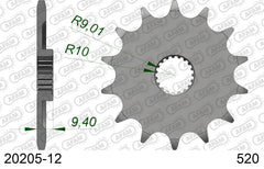 Pignone AFAM 20205-12 passo 520 HONDA CR 125 R 1986