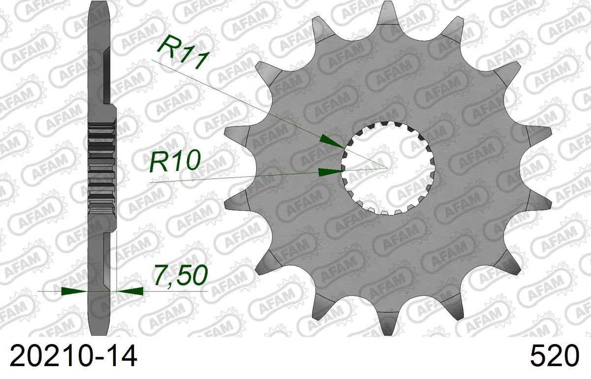 Pignone AFAM 20210-14 passo 520 HM-HONDA CRE F 250 X 2008  -2016  