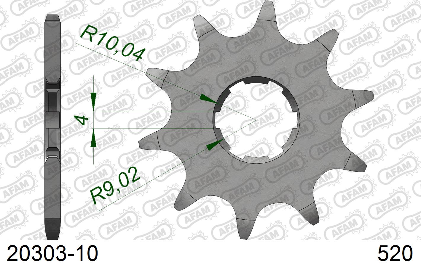 Pignone AFAM 20303-10 passo 520 MONTESA/HONDA 314 R 1994  -1996  