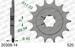 Pignone AFAM 20309-14 passo 520 HONDA CR 250 R 1984  -1985  