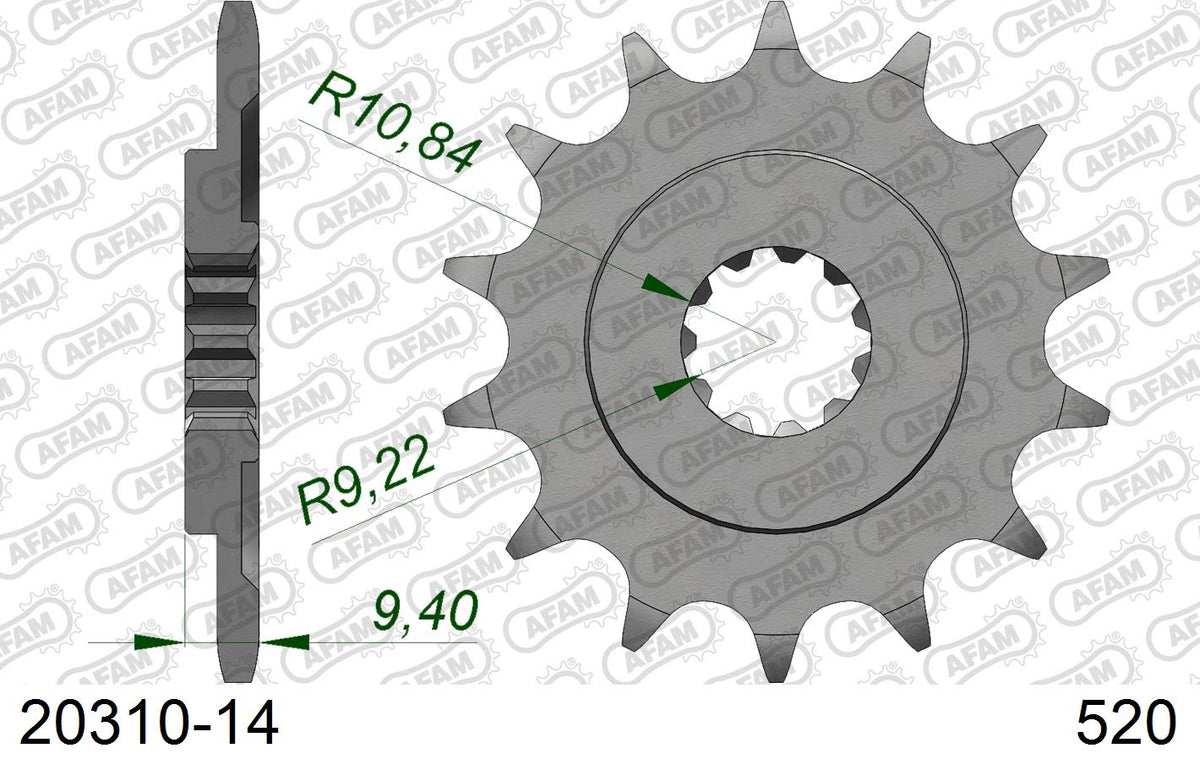 Pignone AFAM 20310-14 passo 520 HONDA CR 250 R 1986  -1987  