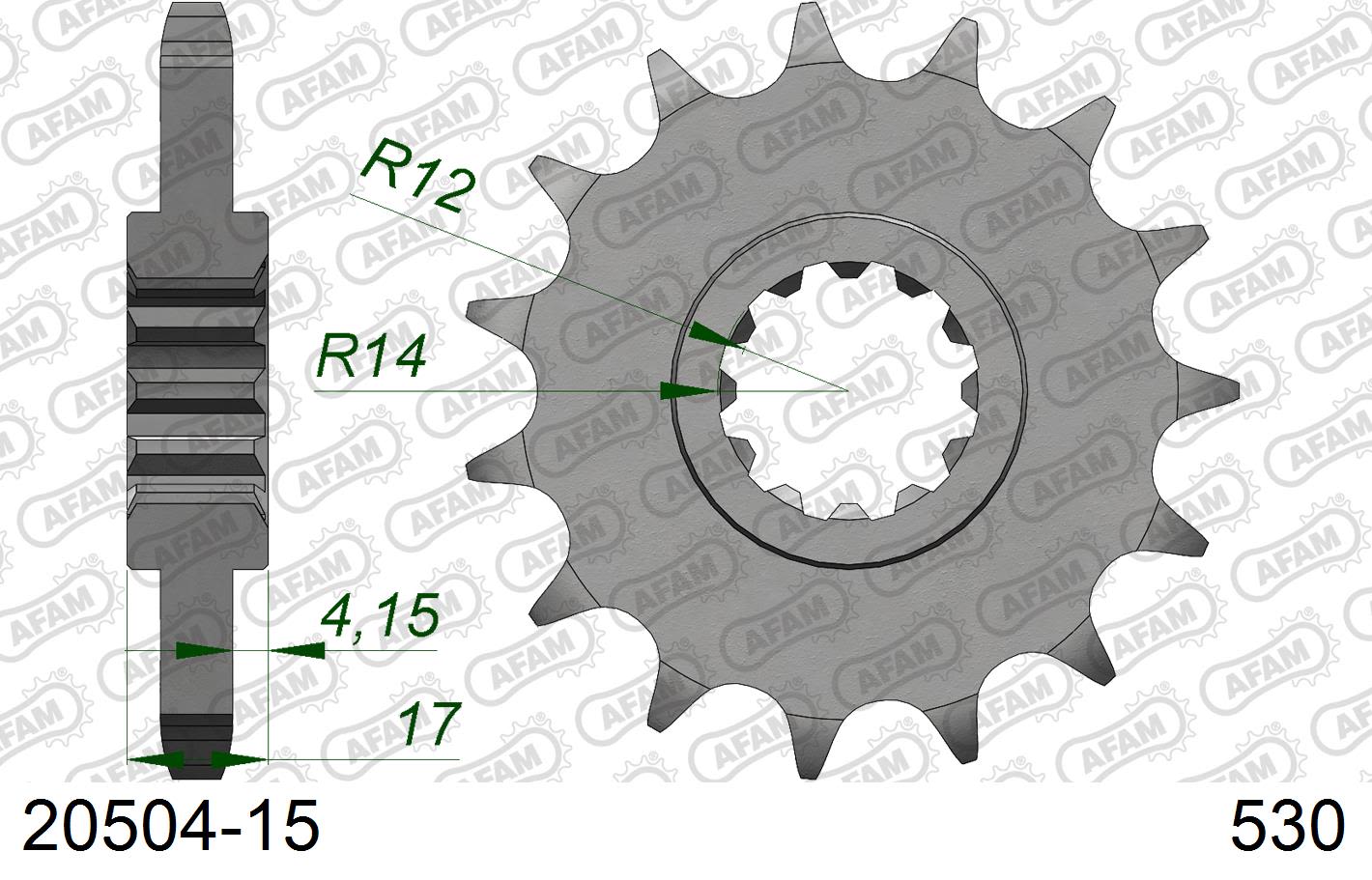 Pignone AFAM 20504-15 passo 530 HONDA CBR 600 F 1987  -1996  