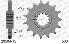 Pignone AFAM 20504-15 passo 530 HONDA CBR 600 F 1987  -1996  